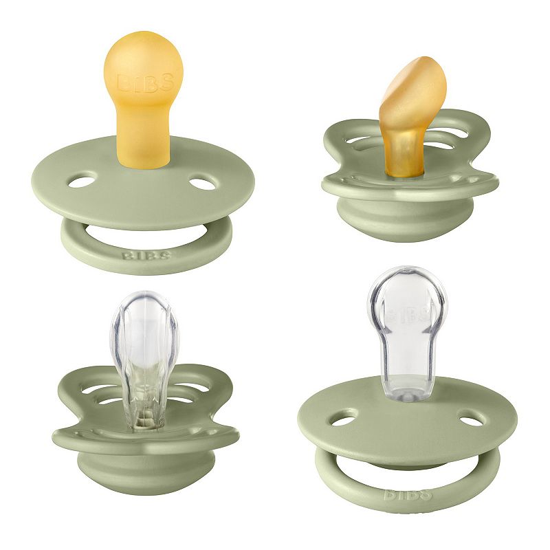 Bibs Try-it Collection 4-Pack Pacifiers 0-6mo, Green