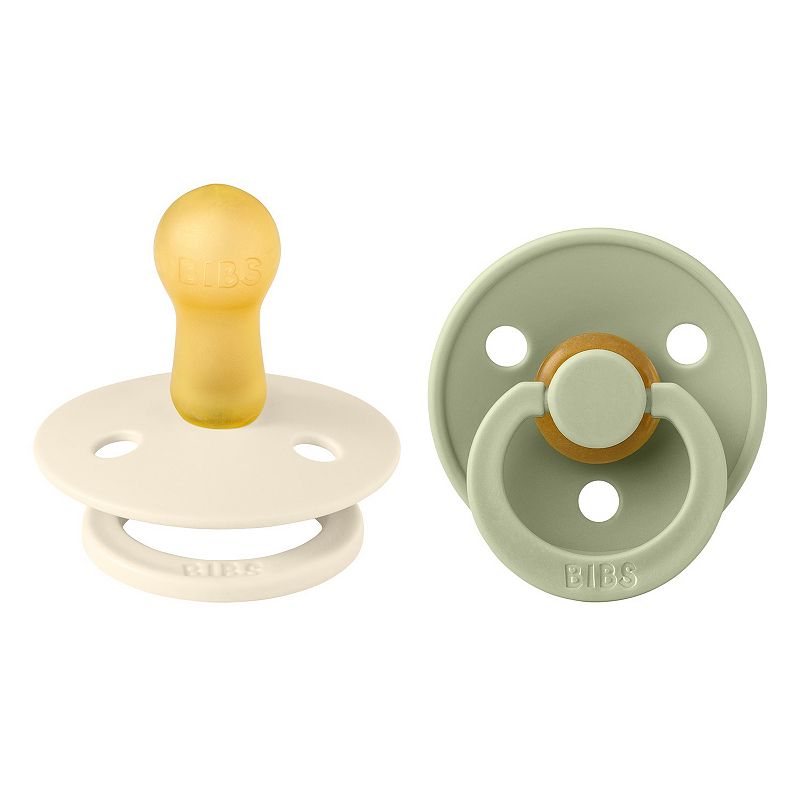 Bibs Colour 2-Pack Latex Pacifiers 6-18 mo, Green
