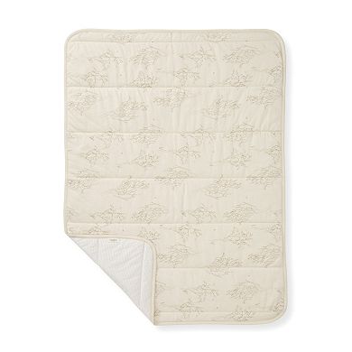 Burt's Bees Baby Organic Cotton Reversible Baby Blanket 30 x 40 Inches