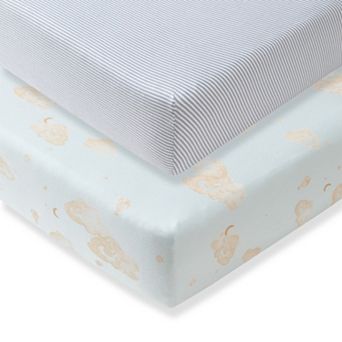 Burt's Bees Baby Organic Cotton Good Night Sky Crib Sheets 2 pc