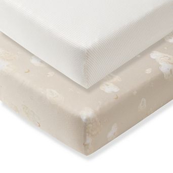 Burt's Bees Baby Organic Cotton Good Night Sky Crib Sheets 2 pc