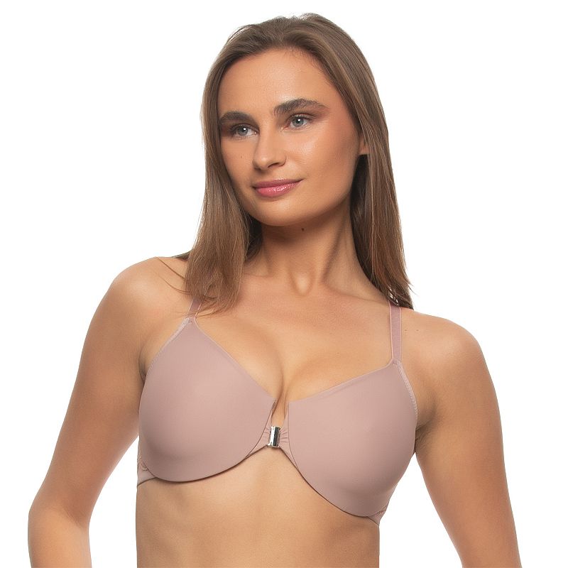 Plus Size Paramour by Felina Tempting Front Close Minimizer Bra 115061, Women's, Size: 34 C, Pink