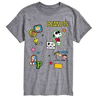 Big & Tall Peanuts Sticker Collage Graphic Tee