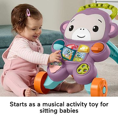 Fisher-Price Learn with Me Monkey Walker Baby Learning Toy with Music & Lights