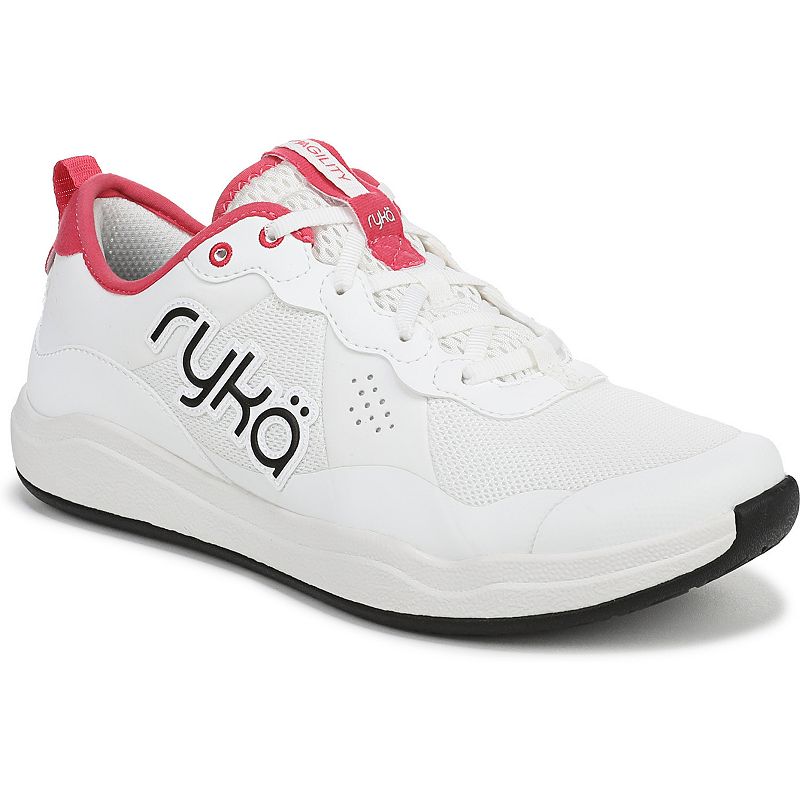 Ryka Court Agility Women's Cross Training Shoes, Size: 5, White Popstar Pink