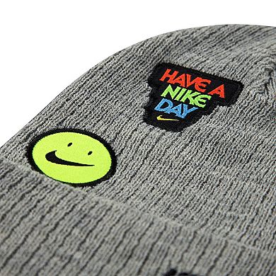 Toddlers Nike Patch Peak Beanie & Gloves Matching Set