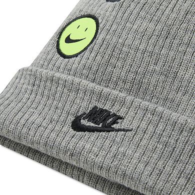 Toddlers Nike Patch Peak Beanie & Mittens Matching Set