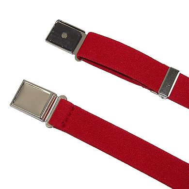 CTM Plus Size Elastic Belt with Magnetic No Show Flat Buckle