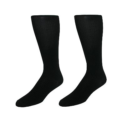 Jefferies Socks Men's Microfiber Over the Calf Dress Socks (2 Pair Pack)