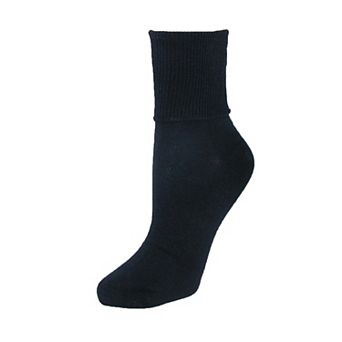Jefferies Socks Women's Plus Size Cotton Turn Cuff Sock