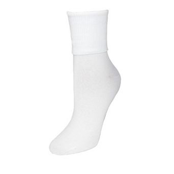 Jefferies Socks Women's Plus Size Cotton Turn Cuff Sock