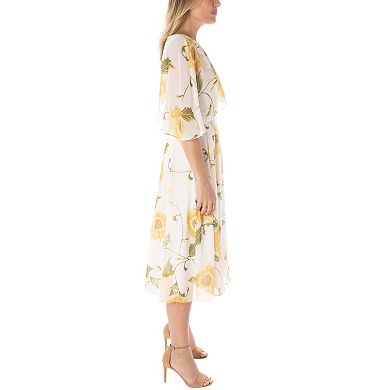 Women's Maison Tara Asymmetrical Caplet Midi Dress