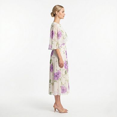 Women's Maison Tara Asymmetrical Caplet Midi Dress