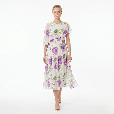 Women's Maison Tara Asymmetrical Caplet Midi Dress