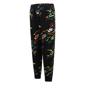 Boys 4-7 Nike All-Over Print Swoosh Reveal Fleece Joggers