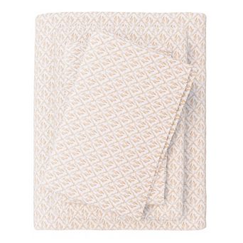 Patina Vie Pre-Washed Coastal Printed Microfiber Sheet Set with Pillowcases