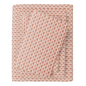 Patina Vie Pre-Washed Coastal Printed Microfiber Sheet Set with Pillowcases