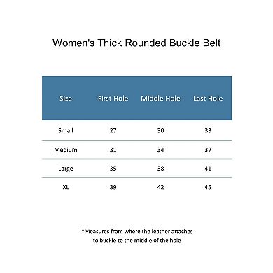 CTM Women's Thick Rounded Buckle Belt (Pack of 2)