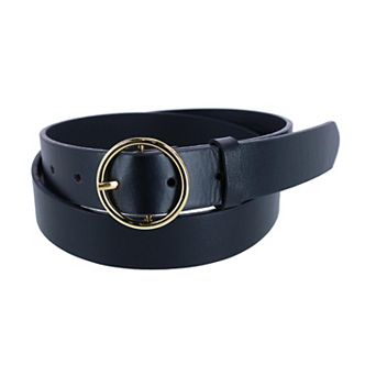 CTM Women's Thick Rounded Buckle Belt