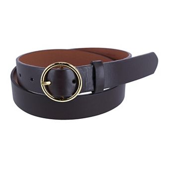 CTM Women's Thick Rounded Buckle Belt