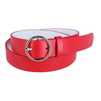 CTM Women's Thick Rounded Buckle Belt