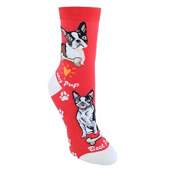 CTM Women's My Pup Crew Novelty Socks