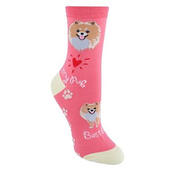 CTM Women's My Pup Crew Novelty Socks