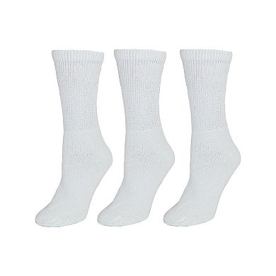 CTM Women's Diabetic Crew Socks (3 Pair Pack)