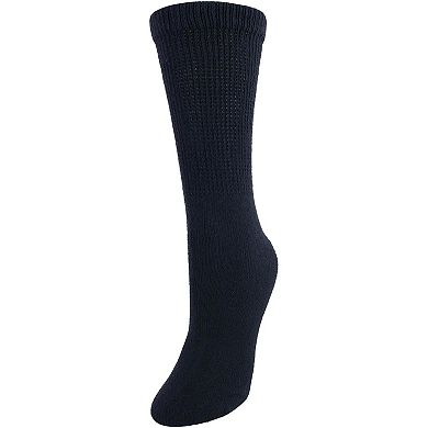 CTM Women's Cushioned Diabetic Crew Socks (3 Pair Pack)