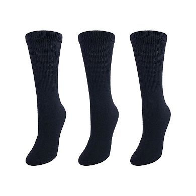 CTM Women's Cushioned Diabetic Crew Socks (3 Pair Pack)