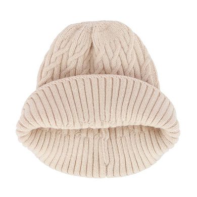 CTM Women's Solid Braided Knit Winter Beanie Hat