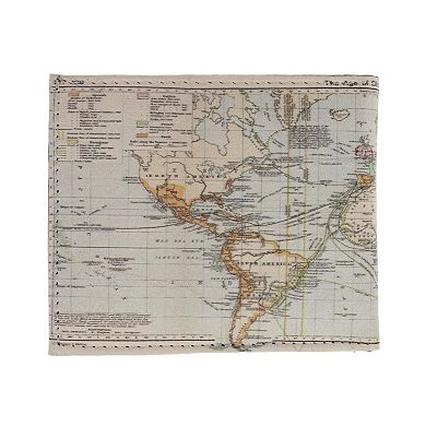 CTM Men's World Map Bifold Wallet