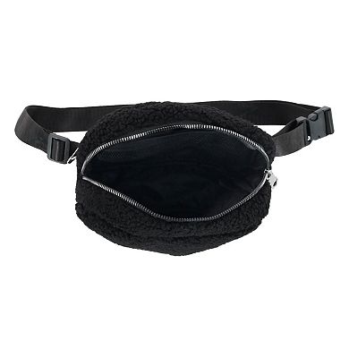CTM Unisex Sherpa Waistpack with Adjustable Strap