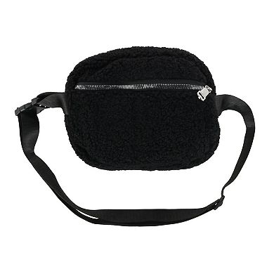 CTM Unisex Sherpa Waistpack with Adjustable Strap