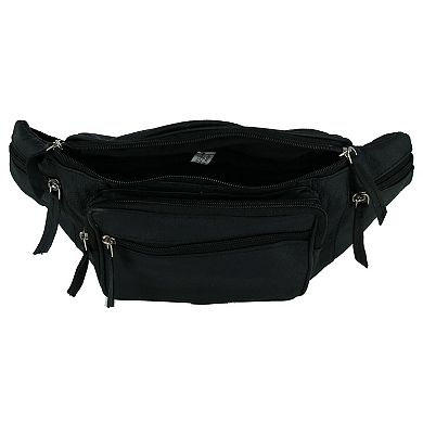 Leather Impressions Leather Fanny Waist Pack With Multiple Pockets
