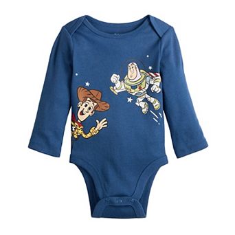 Disney / Pixar's Toy Story Woody & Buzz Lightyear Baby Boy Long Sleeve Bodysuit by Jumping Beans®