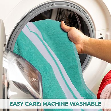 SUPERIOR Cabana Stripe Oversized Cotton 4-Piece Beach Towel Set