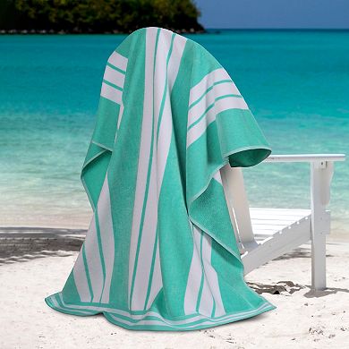 SUPERIOR 6-Pack Cabana Stripe Oversized Cotton Beach Towels
