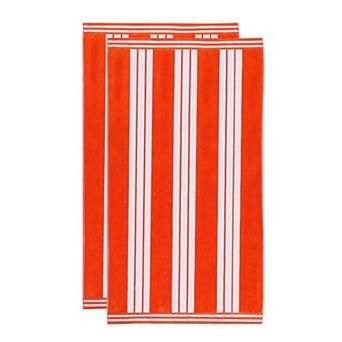 SUPERIOR Cabana Stripe Oversized Cotton 2 pc Towel Set