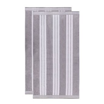 SUPERIOR Cabana Stripe Oversized Cotton 2 pc Towel Set