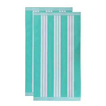 SUPERIOR Cabana Stripe Oversized Cotton 2 pc Towel Set