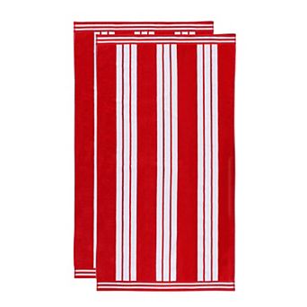 SUPERIOR Cabana Stripe Oversized Cotton 2 pc Towel Set
