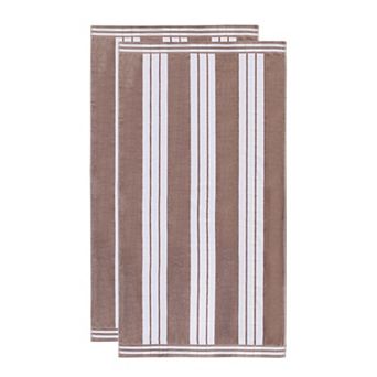 SUPERIOR Cabana Stripe Oversized Cotton 2 pc Towel Set