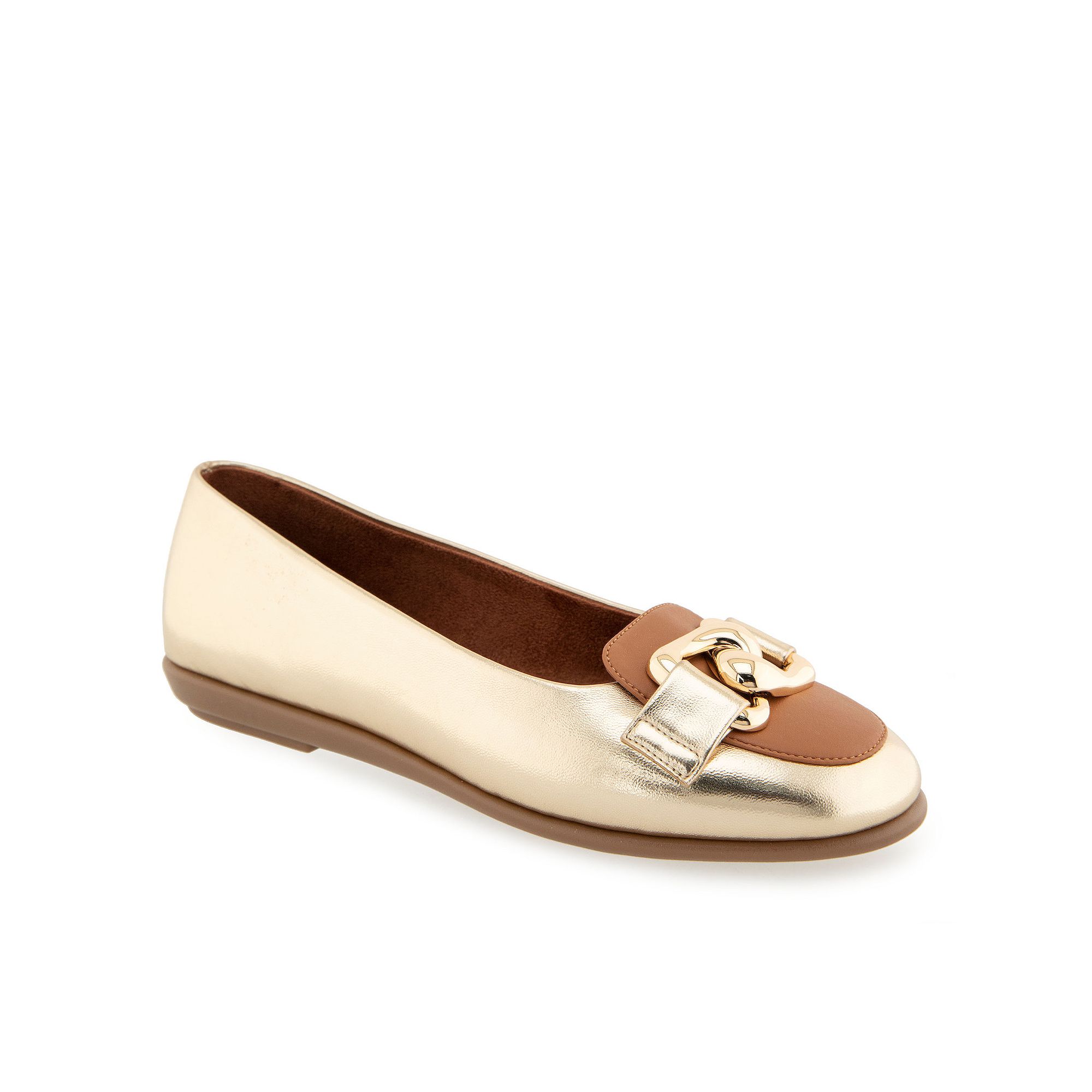 Aerosoles Bell Womens Ballet Flats, Size: 6 Wide, Gold