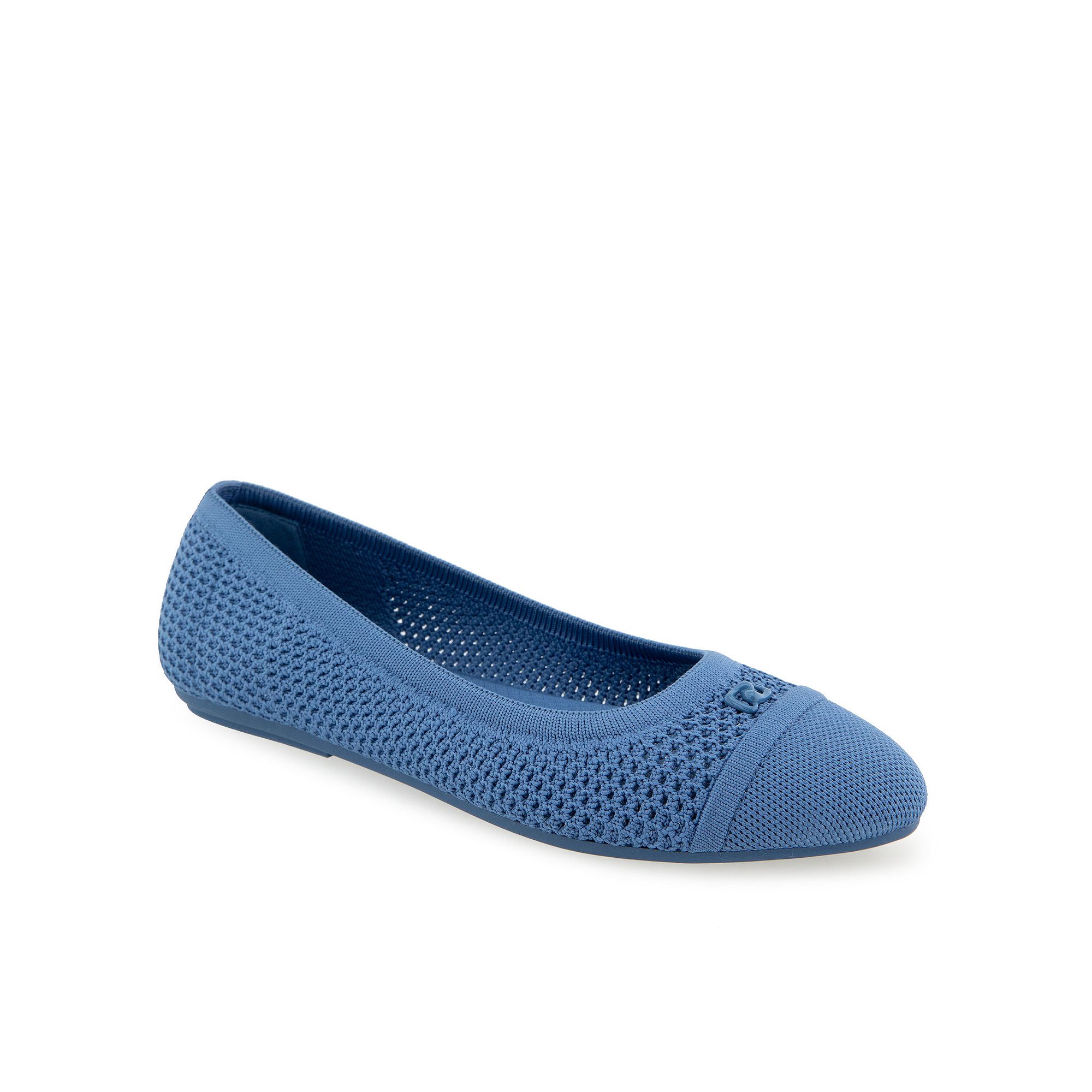 Aerosoles Annelie Womens Knit Ballet Flats, Size: 6 Wide, Blue Jean