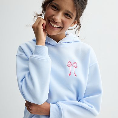 Girls 7-16 Harper & Ivy Bow Graphic Hoodie