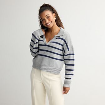Juniors' SO® Notch Neck Pullover Sweater