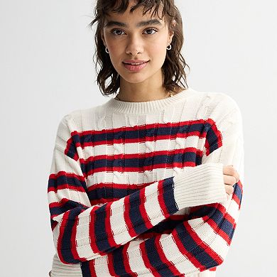 Juniors' SO® Cable Tunic Sweater