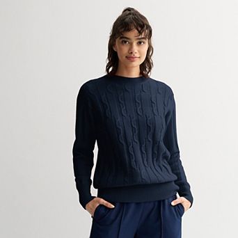 Juniors' SO® Cable Tunic Sweater