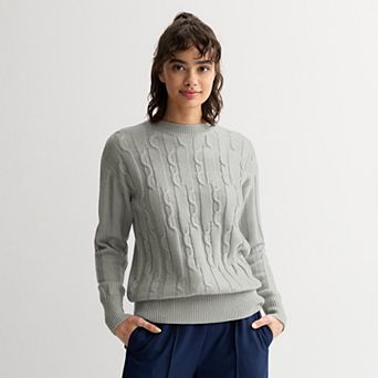 Juniors' SO® Cable Tunic Sweater